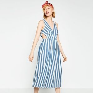 Zara cutout denim dress